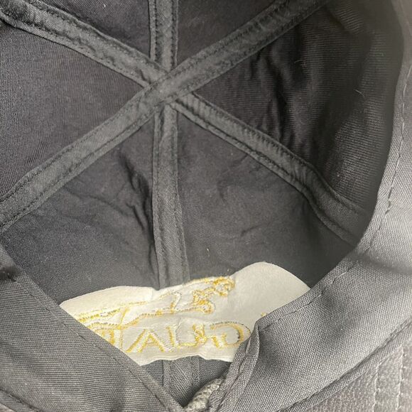 Jaguar Hat Baseball Cap Leather Adjustable Black Embroidered Yellow Logo Clean - Picture 10 of 12